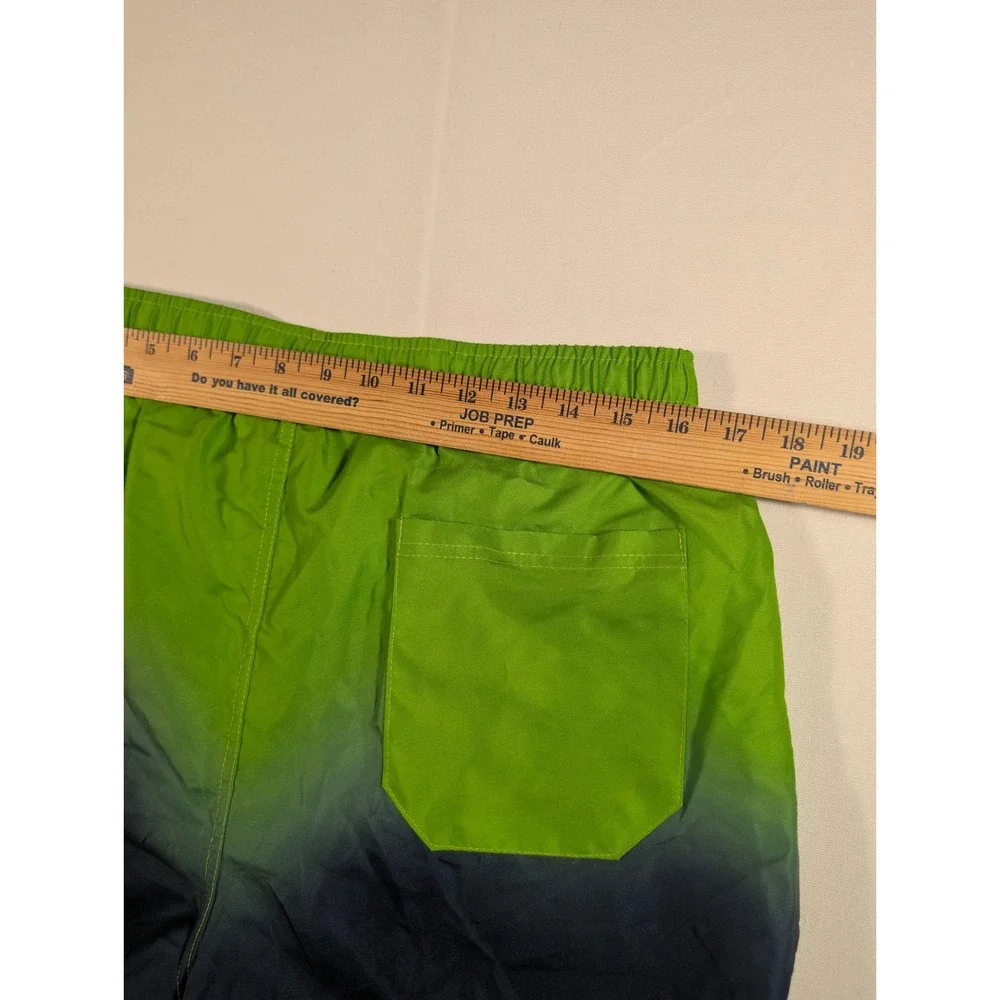 NFL Swim Trunks Mens Large Green Seattle Seahawks Ombre Board Shorts FOCO NEW